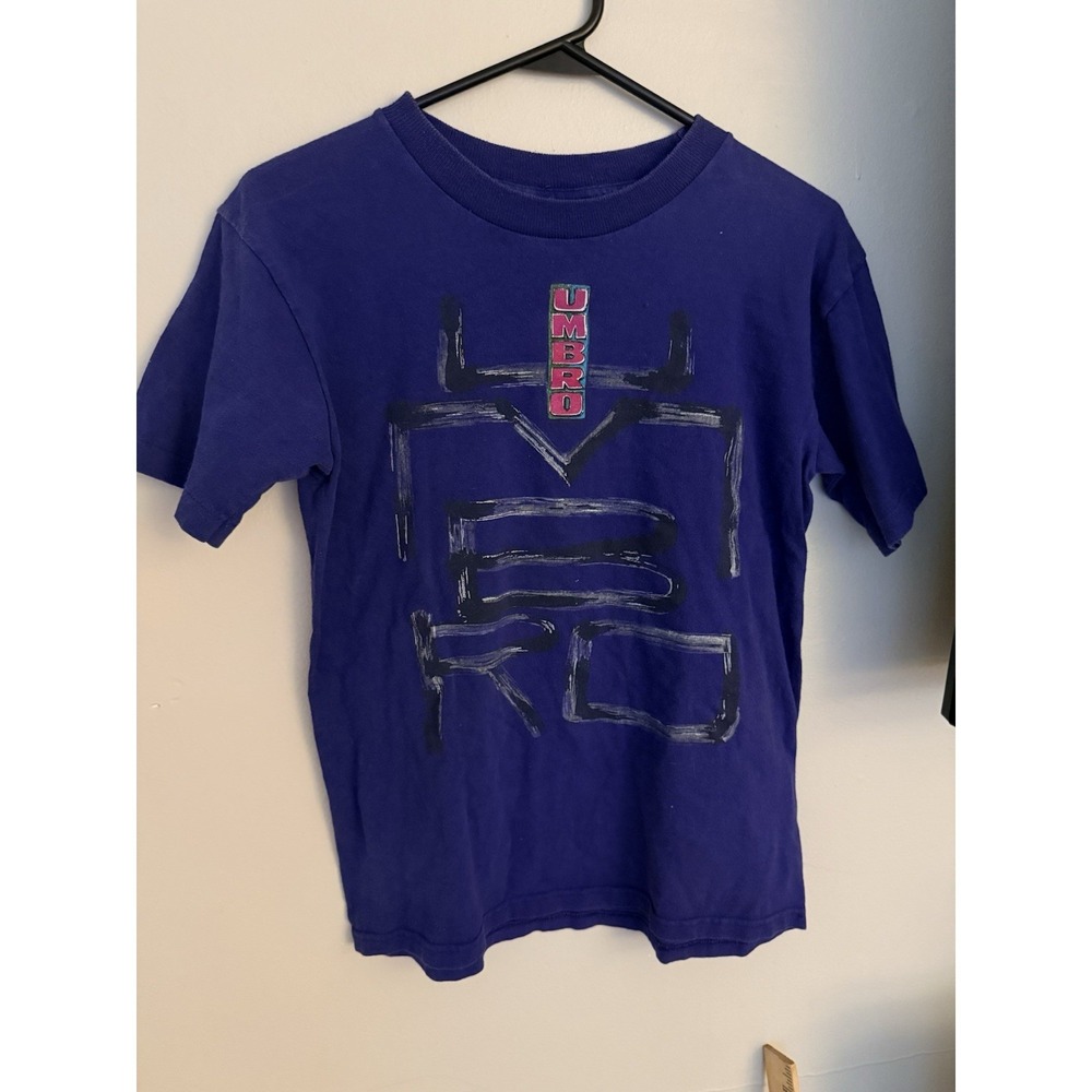 Vintage Kids Umbro T Shirt Youth Large Double Aided